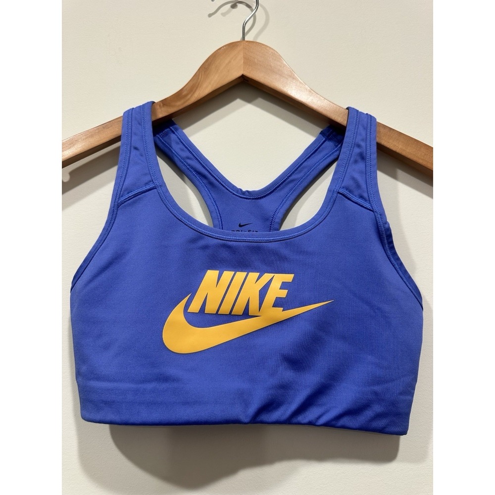 Nike Blue Yellow Sports Bra Small
